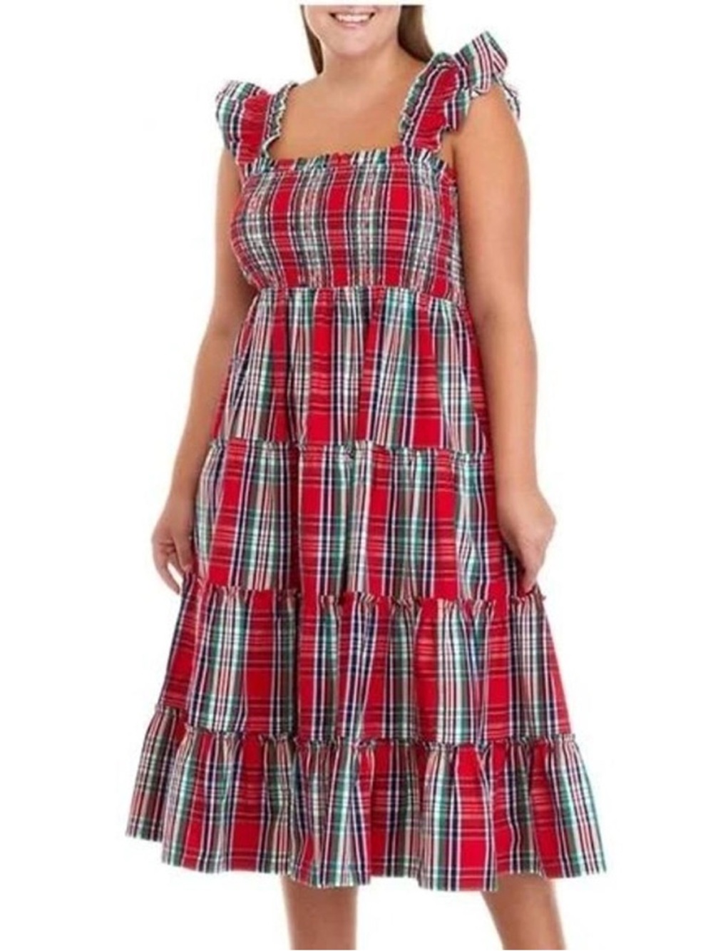 crown & ivy Red Multicolor Knit Top